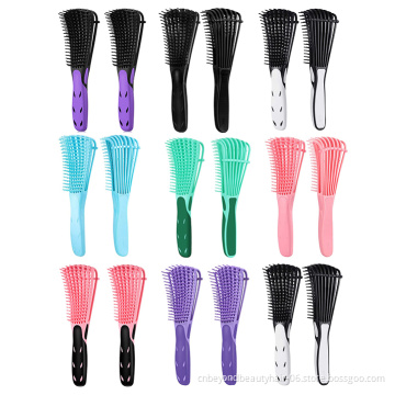 Plastic Detangler Hair Brush Private Label Detangler Hair Brush Scalp Massage Hair Comb